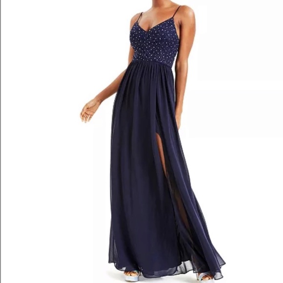 City Studio Dresses Prom Navy Blue Macys Formal Dress Junior Size 3